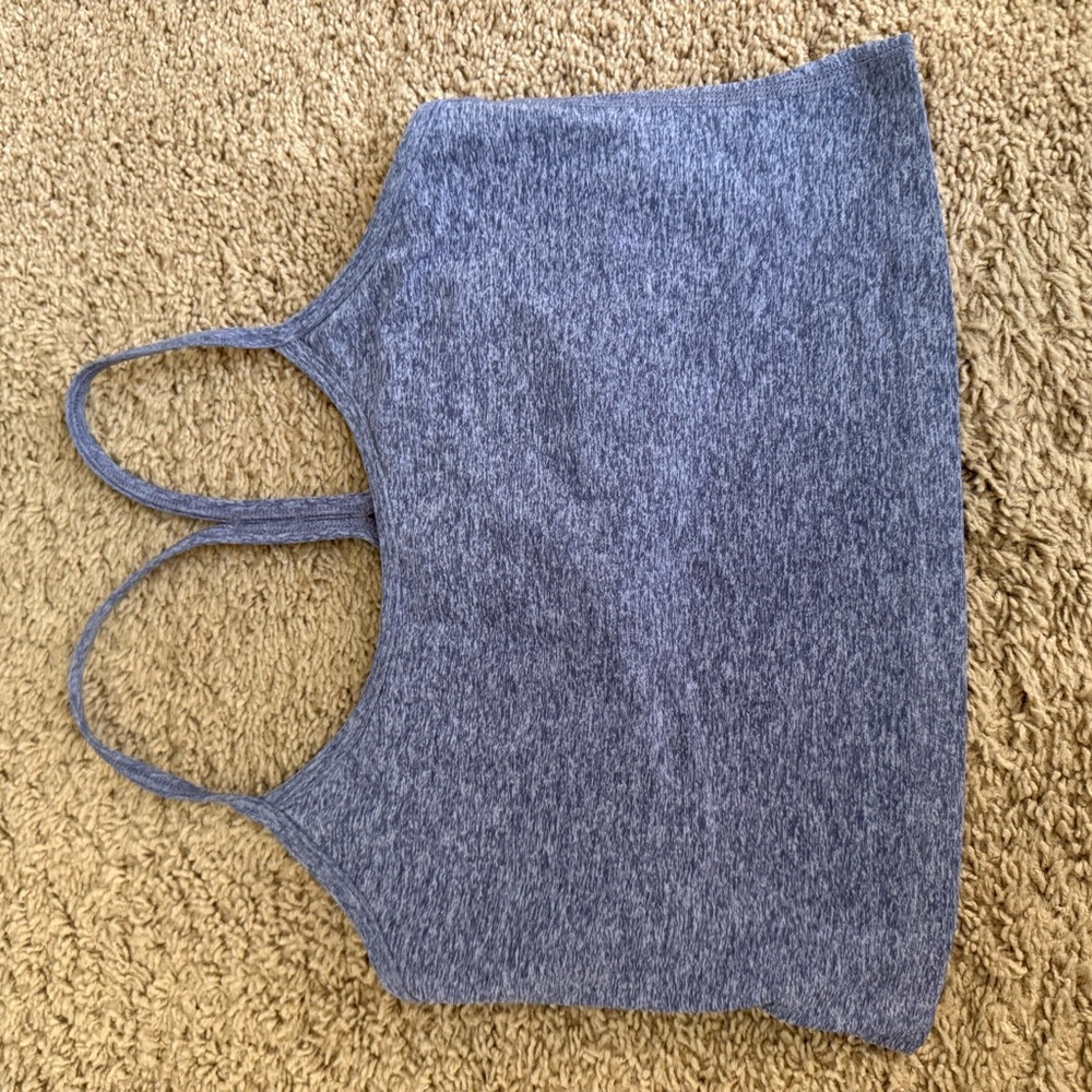 Beyond Yoga Heathered Purple Sports Bra